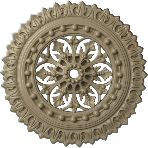 Ekena Millwork Sellek Ceiling Medallion (Fits Canopies up to 1 1/8"), 18 1/2"OD x 7/8"ID x 1 1/2"P, Gobi Desert CM18SKGDF - main